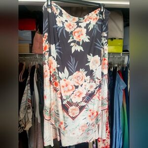 Avenue Floral Boho Maxi Skirt – Flowy, Lightweight, High Low Hem